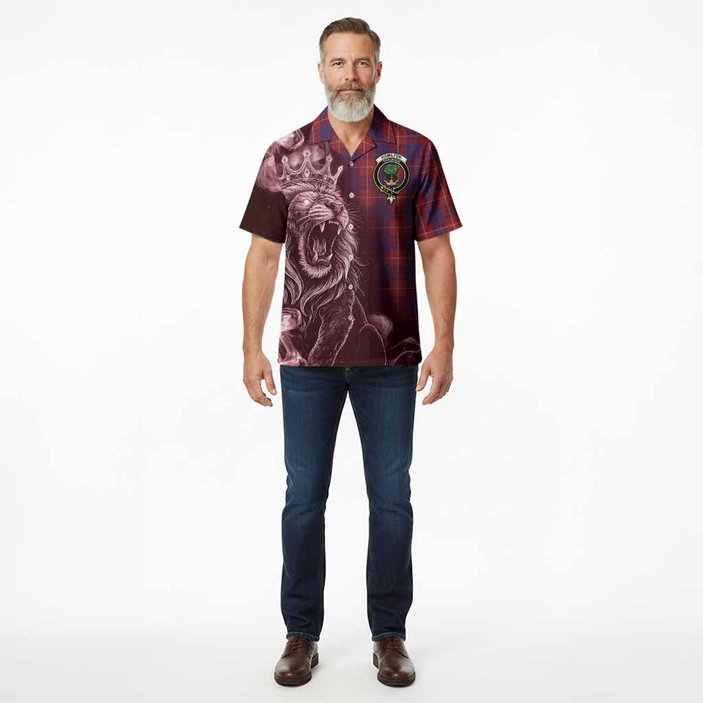 Hamilton Tartan Hawaiian Shirt Roaring Lion Heritage
