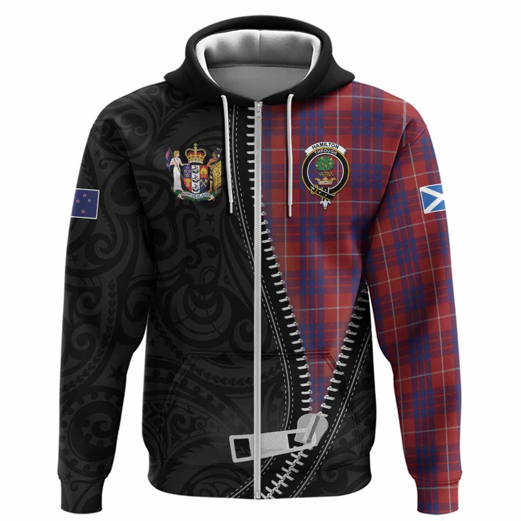 Hamilton Tartan Hoodie New Zealand Pattern Unique Zipper Stylized