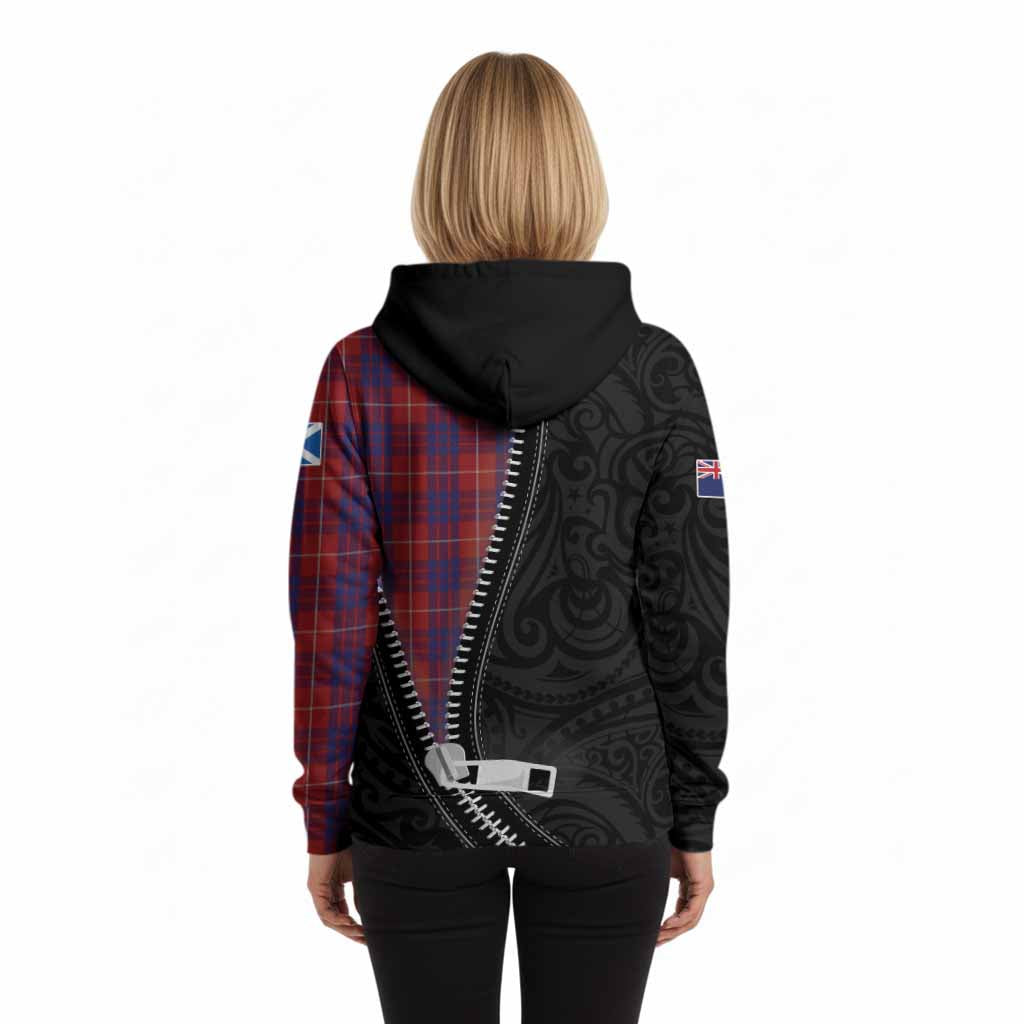 Hamilton Tartan Hoodie New Zealand Pattern Unique Zipper Stylized