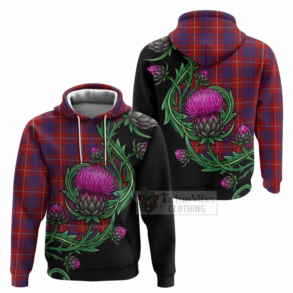 Hamilton Tartan Hoodie Resilient Scottish Thistle