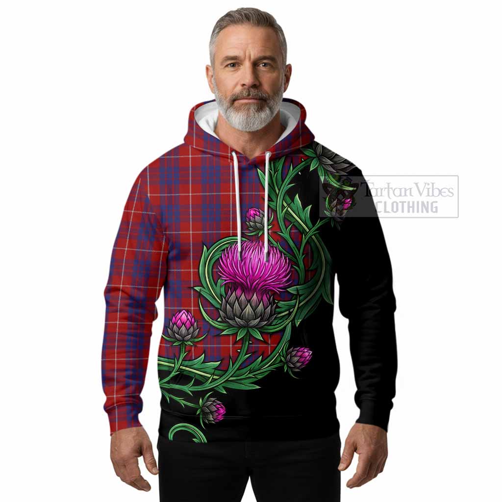 Hamilton Tartan Hoodie Resilient Scottish Thistle