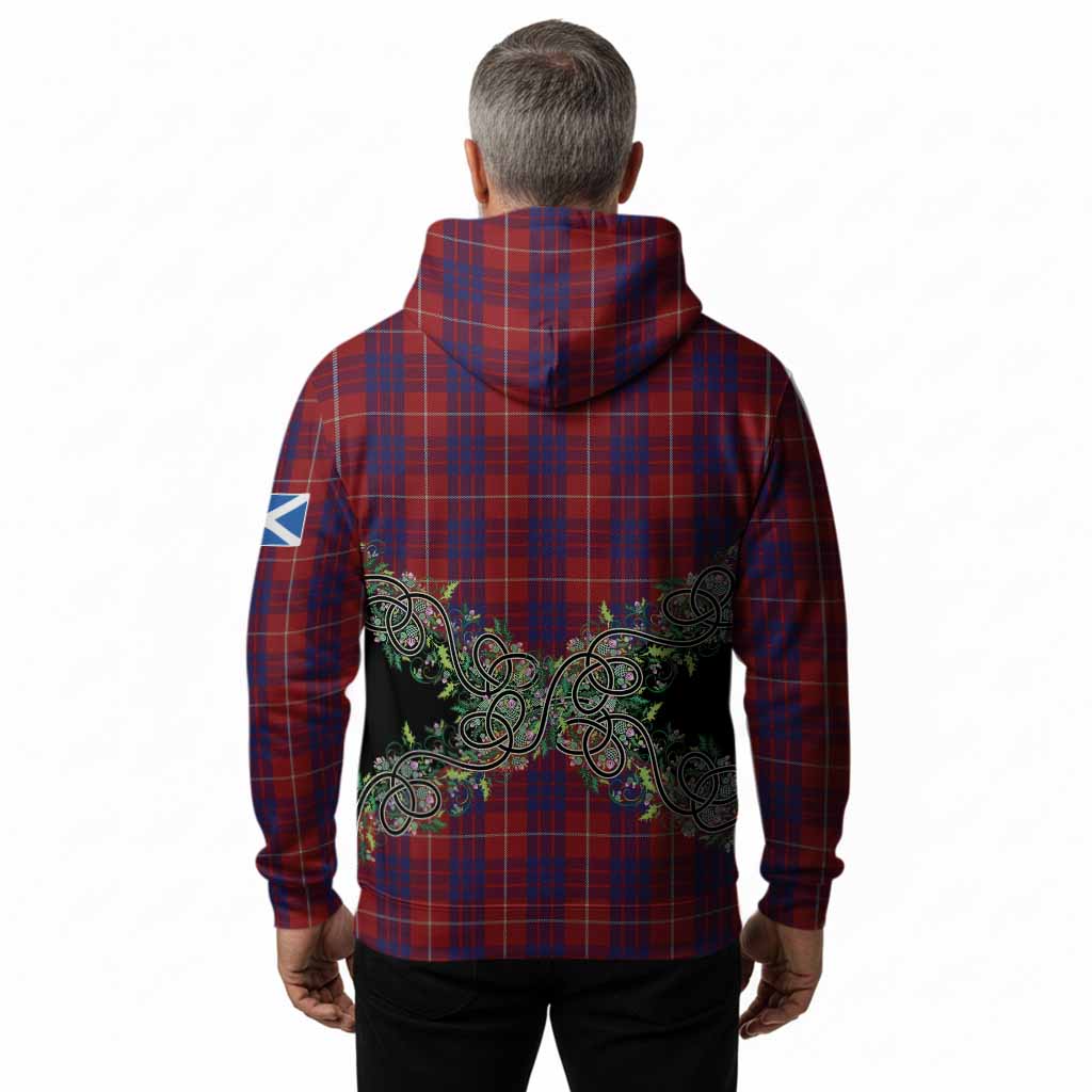 Hamilton Tartan Hoodie Thistle Scottish Spirit