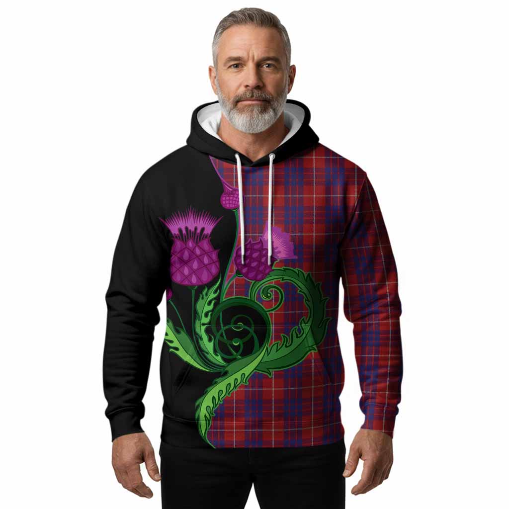 Hamilton Tartan Hoodie Traditional Scottish Thistle