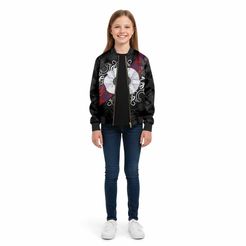Hamilton Tartan Kid Bomber Jacket Jacobite White Rose - Tartan Vibes Clothing
