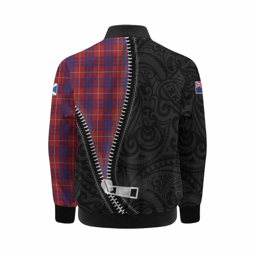 Hamilton Tartan Kid Bomber Jacket New Zealand Pattern Unique Zipper Stylized