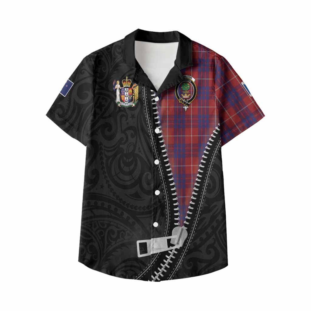 Hamilton Tartan Kid Hawaiian Shirt New Zealand Pattern Unique Zipper Stylized