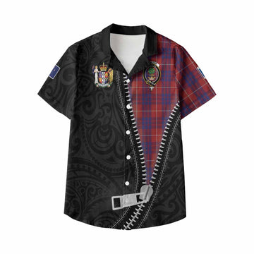 Hamilton Tartan Kid Hawaiian Shirt New Zealand Pattern Unique Zipper Stylized