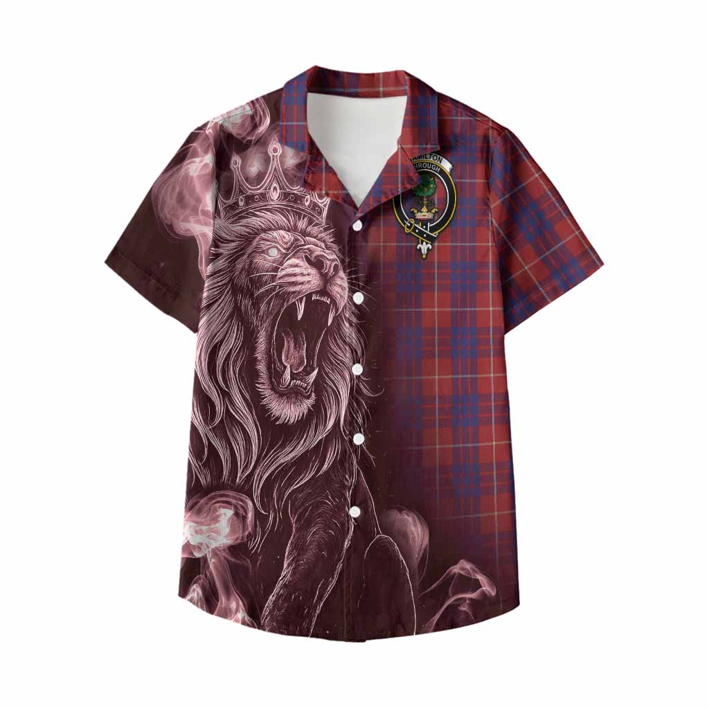Hamilton Tartan Kid Hawaiian Shirt Roaring Lion Heritage