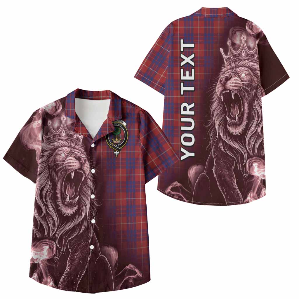 Hamilton Tartan Kid Hawaiian Shirt Roaring Lion Heritage