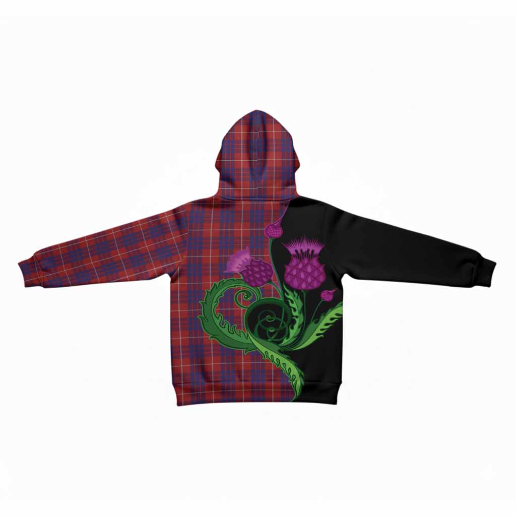 Hamilton Tartan Kid Hoodie Traditional Scottish Thistle