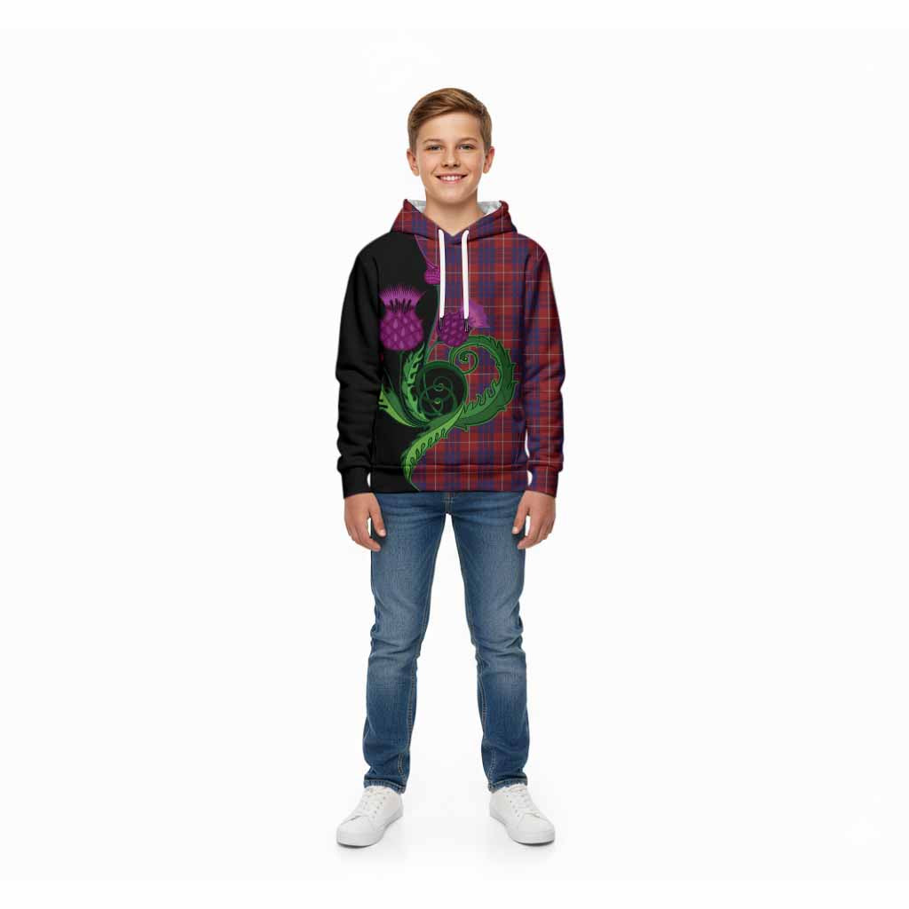 Hamilton Tartan Kid Hoodie Traditional Scottish Thistle