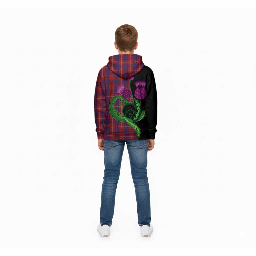 Hamilton Tartan Kid Hoodie Traditional Scottish Thistle