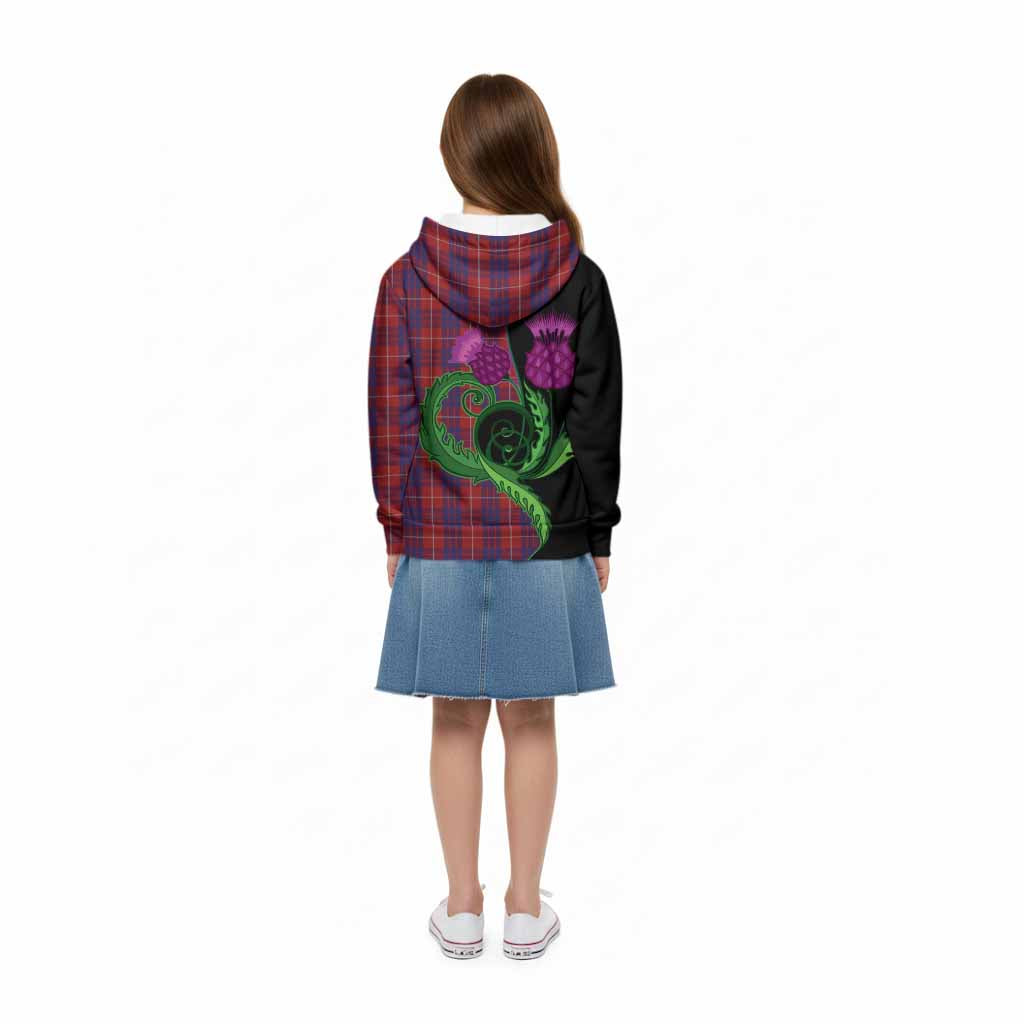 Hamilton Tartan Kid Hoodie Traditional Scottish Thistle