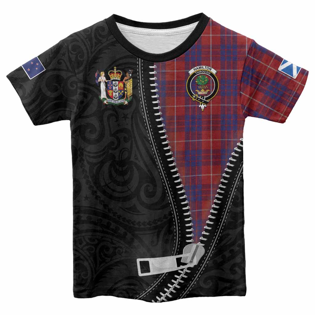 Hamilton Tartan Kid T-shirt New Zealand Pattern Unique Zipper Stylized