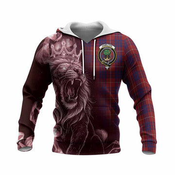 Hamilton Tartan Knitted Hoodie Roaring Lion Heritage