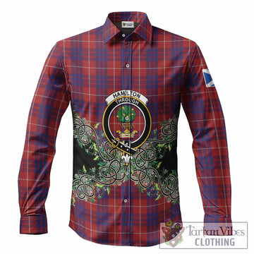 Hamilton Tartan Long Sleeve Button Shirts Thistle Scottish Spirit