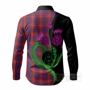 Hamilton Tartan Long Sleeve Button Shirts Traditional Scottish Thistle