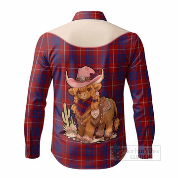 Hamilton Tartan Long Sleeve Button Shirts Wee Coo Cowgirl Cute Style