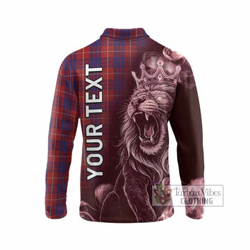 Hamilton Tartan Long Sleeve Polo Shirt Roaring Lion Heritage
