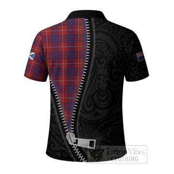 Hamilton Tartan Polo Shirt New Zealand Pattern Unique Zipper Stylized