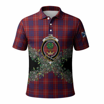 Hamilton Tartan Polo Shirt Thistle Scottish Spirit