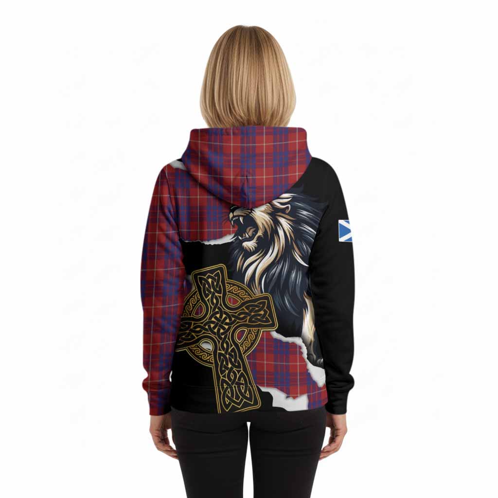Hamilton Tartan Scottish Hoodie Lion Celtic Heritage