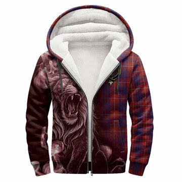 Hamilton Tartan Sherpa Hoodie Roaring Lion Heritage