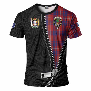 Hamilton Tartan T-Shirt New Zealand Pattern Unique Zipper Stylized