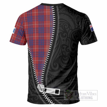 Hamilton Tartan T-Shirt New Zealand Pattern Unique Zipper Stylized