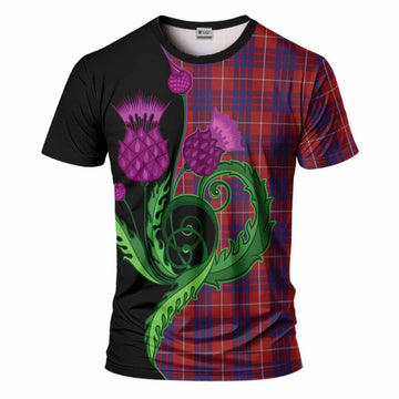 Hamilton Tartan T-Shirt Traditional Scottish Thistle