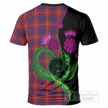 Hamilton Tartan T-Shirt Traditional Scottish Thistle