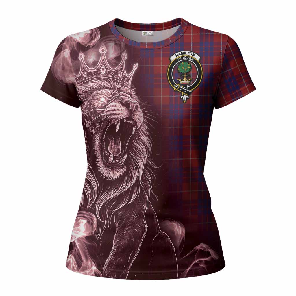 Hamilton Tartan Women T shirt Roaring Lion Heritage