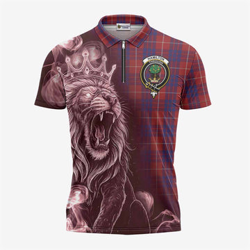 Hamilton Tartan Zipper Polo Shirt Roaring Lion Heritage