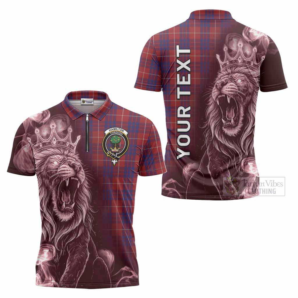 Hamilton Tartan Zipper Polo Shirt Roaring Lion Heritage