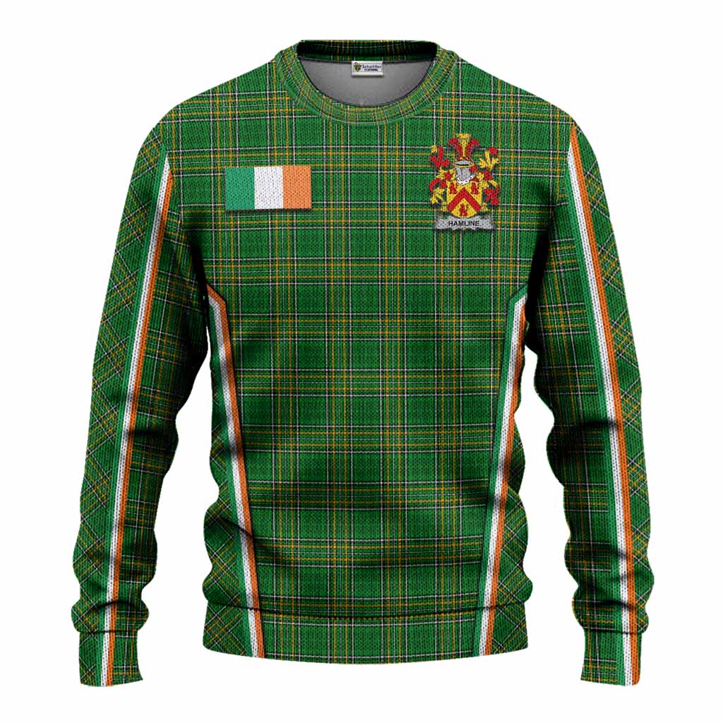 Hamline Irish Clan Coat of Arm Tartan Knitted Sweater Flag Style