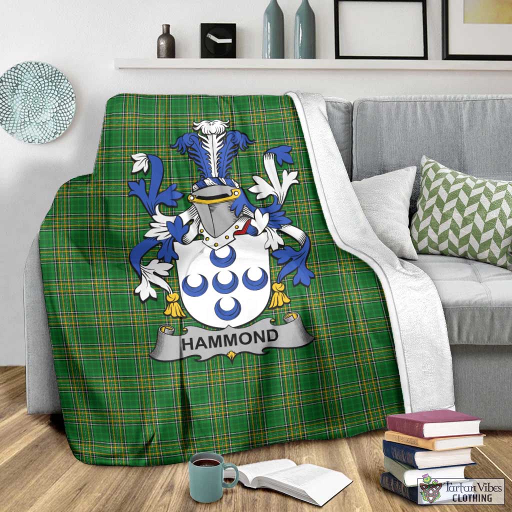 Hammond Irish Clan Tartan Blanket with Coat of Arms - Tartan Vibes Clothing