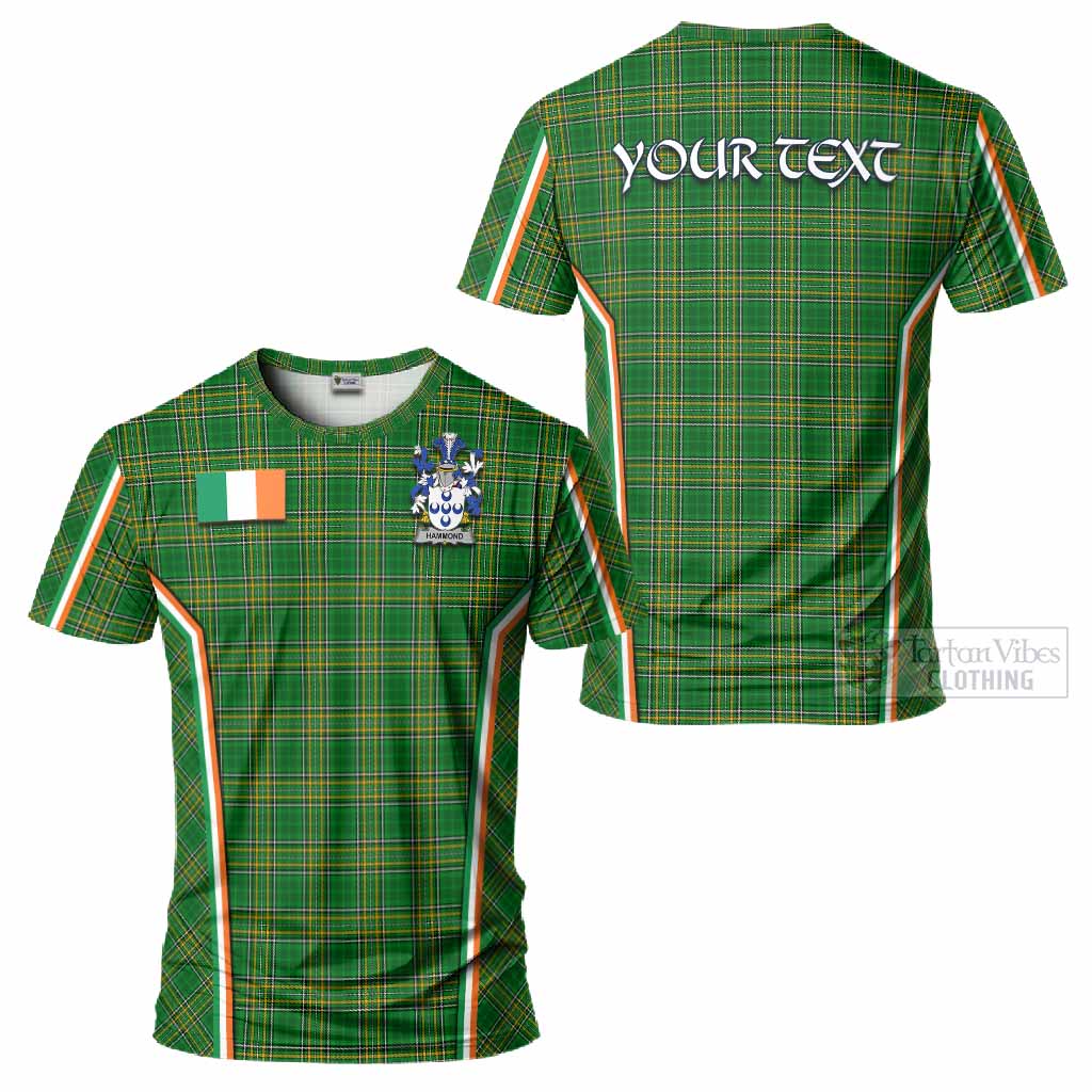 Hammond Irish Clan Coat of Arm Tartan T-Shirt Flag Style