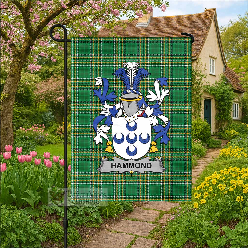 Hammond Irish Clan Tartan Flag with Coat of Arms