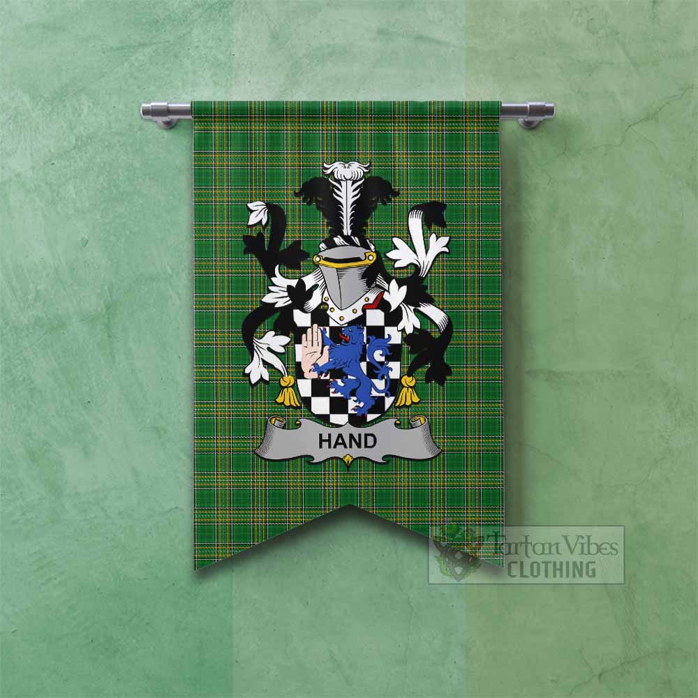 Hand Irish Clan Tartan Gonfalon, Tartan Banner with Coat of Arms Fishtail - Tartan Vibes Clothing