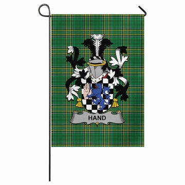 Hand Irish Clan Tartan Garden Flag with Coat of Arms