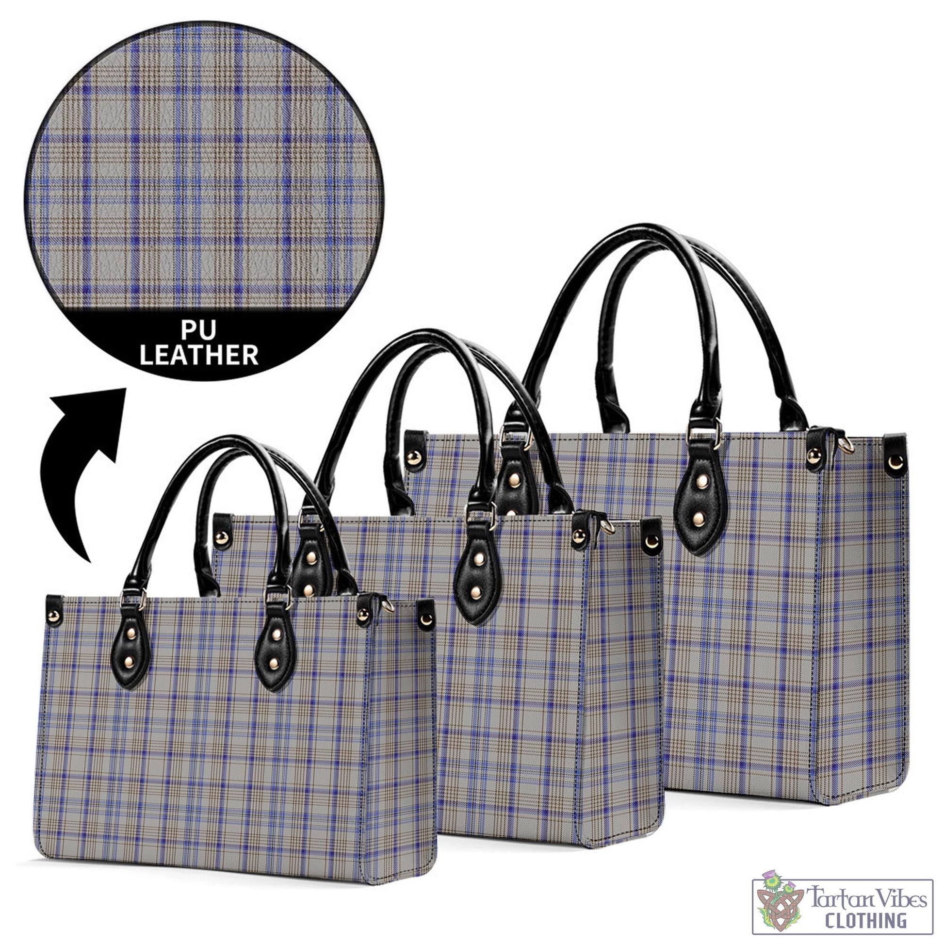 Handwriting Tartan Luxury Leather Handbags - Tartan Vibes Clothing