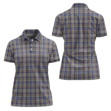 Handwriting Tartan Polo Shirt For Women Women - Tartan Vibes Clothing