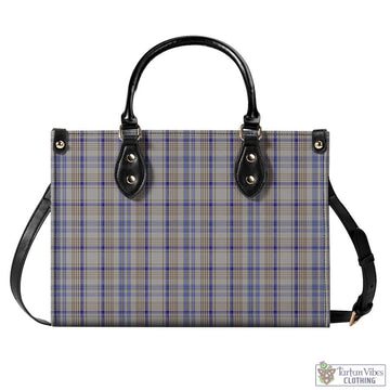 Handwriting Tartan Luxury Leather Handbags L - Tartan Vibes Clothing