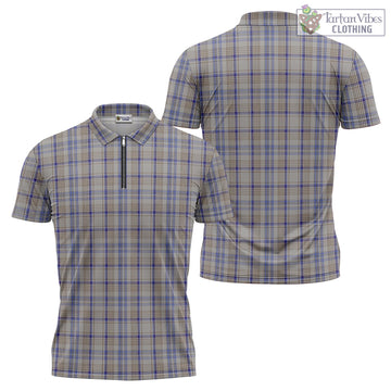 Handwriting Tartan Zipper Polo Shirt Unisex - Tartan Vibes Clothing