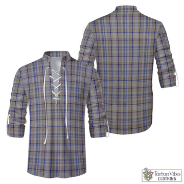 Handwriting Tartan Men's Scottish Traditional Jacobite Ghillie Kilt Shirt Men - Tartan Vibes Clothing