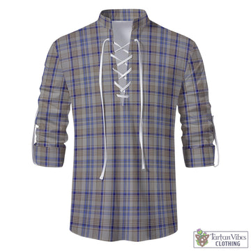 Handwriting Tartan Men's Scottish Traditional Jacobite Ghillie Kilt Shirt - Tartan Vibes Clothing