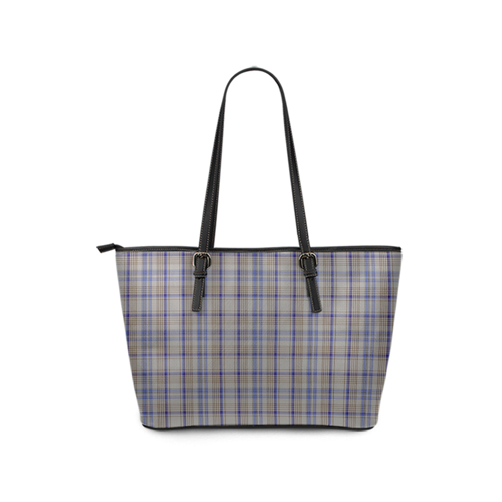 Handwriting Tartan Leather Tote Bag - Tartan Vibes Clothing