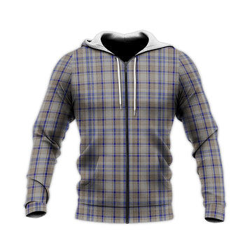 Handwriting Tartan Knitted Hoodie - Tartan Vibes Clothing
