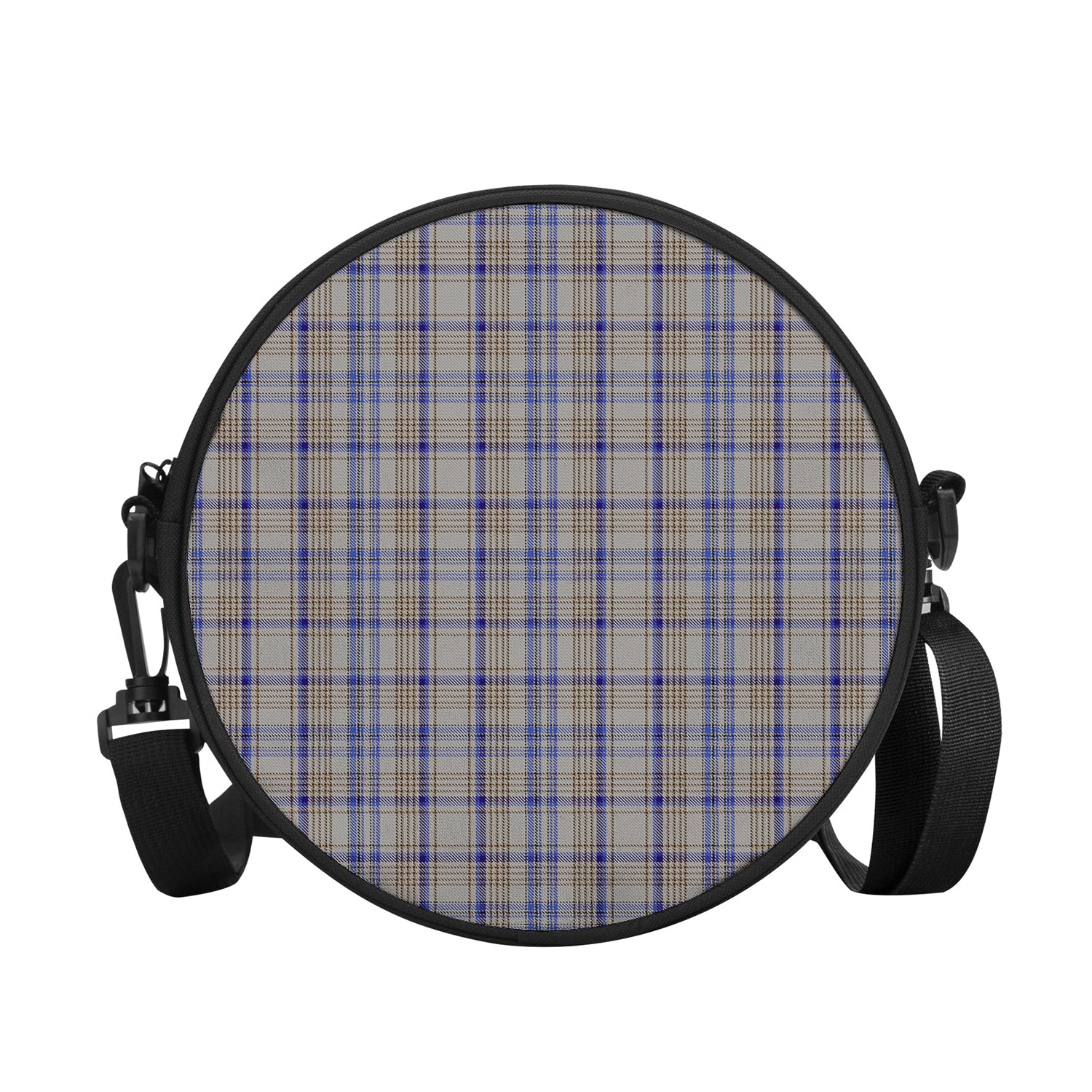 Tartan Vibes Clothing Handwriting Tartan Round Satchel Bags