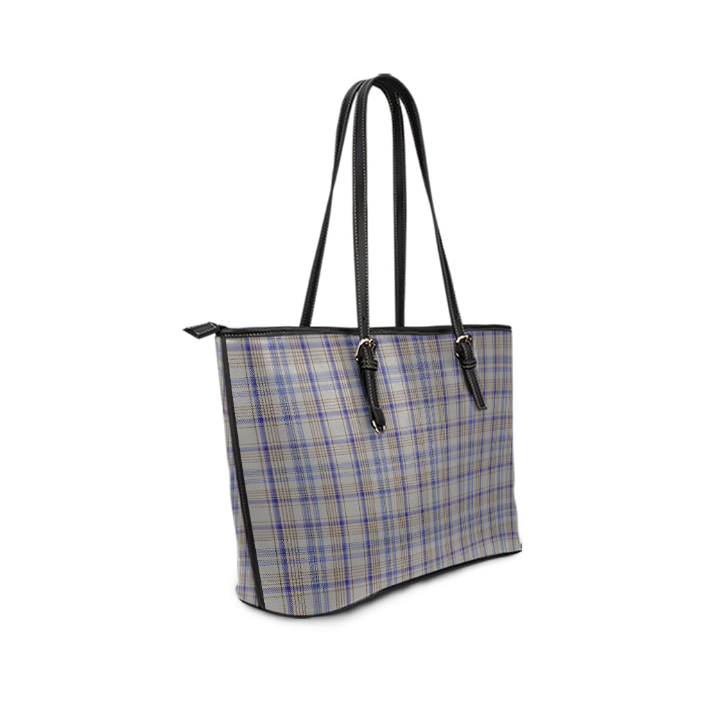Handwriting Tartan Leather Tote Bag - Tartan Vibes Clothing